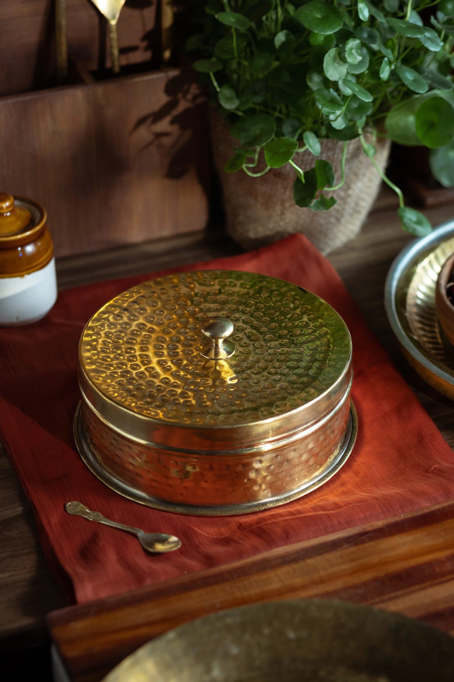 Brass Masala Daani / Spice Box / Namak Daani