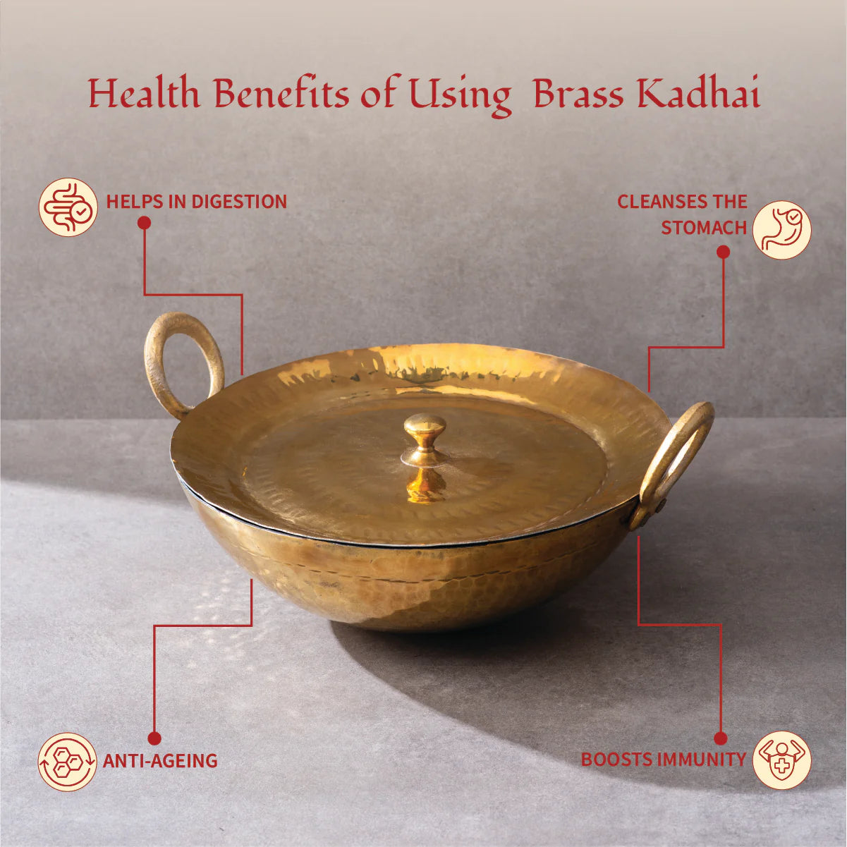 Brass Kadhai (Round Base)